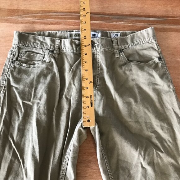 BKE Casuals Carter Jeans Men 33x30 Beige Low Rise Straight Leg Stretch Skater - Picture 9 of 13
